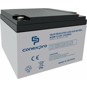 Conexpro baterie AGM-12-28, 12V/28Ah, Lifetime - AGM-12-28