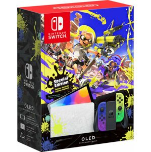 Nintendo Switch – OLED Model Splatoon 3 Edition, bílá/barevná - NSH078