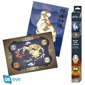 Plakát Avatar - Appa & Map, Chibi set, 2ks, (52x38) - ABYDCO834