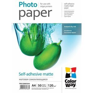COLORWAY self-adhesive 120g/m2, A4, 50 listů, matný - PMS1208050A4