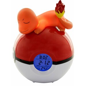 Budík Pokémon - Charmander & Pokéball, digitální, svítící, stolní - TF811368