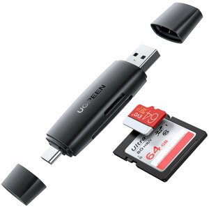 UGREEN čtečka karet SD/SDHC/SDXC a Micro SD/SDHX/SDXC, USB-A + USB-C - 80191