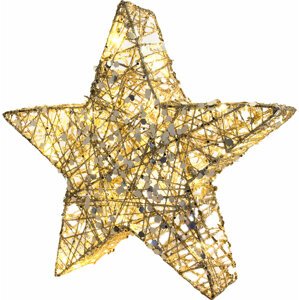 Retlux hvězda z bavlněné příze se třpitkami RXL 326, 20LED, 30cm, teplá bílá - 50003921