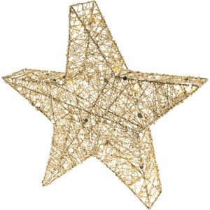 Retlux hvězda z bavlněné příze se třpitkami RXL 327, 20LED, 40cm, teplá bílá - 50003922