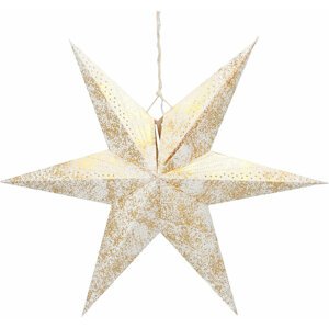 Retlux papírová hvězda zlatá RXL 363, 10LED, teplá bílá - 50004442