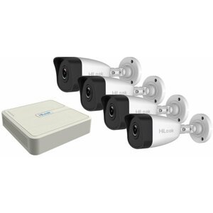 HiLook Network KIT - 4x kamery IPC-B140H(C) + 1x NVR-104H-D/4P(C) - NVR-104H-D/4P(C)IPC-B140H(C)