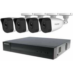 Hikvision HiWatch Network KIT - 4x kamery HWI-B140H(C) + 1x NVR HWN-2104MH-4P(C) - HWN-2104MH-4P(C)HWI-B140H(C)