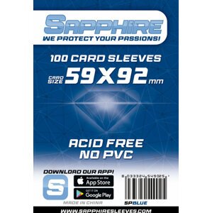 Ochranné obaly na karty SapphireSleeves - Blue, standard, 100ks (59x92) - S003