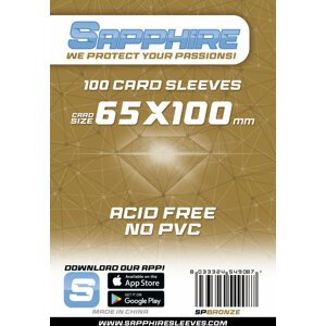 Ochranné obaly na karty SapphireSleeves - Bronze, 100ks (65x100) - S004
