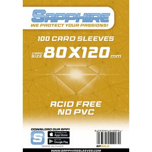 Ochranné obaly na karty SapphireSleeves - Gold, 100ks (80x120) - S007