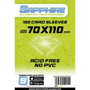 Ochranné obaly na karty SapphireSleeves - Lime 100ks (70x110) - S016