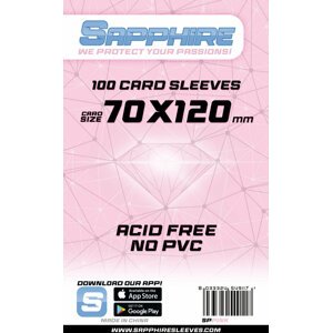 Ochranné obaly na karty SapphireSleeves - Pink, tarot, 100ks (70x120) - S010