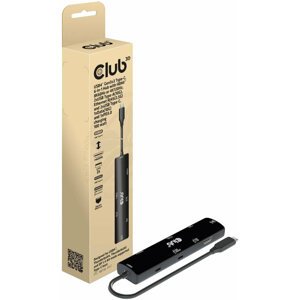 Club3D hub USB-C, 6-in-1 Hub s HDMI 8K60Hz/4K120Hz, 2xUSB-A, RJ45 a 2xUSB-C, 1xData, 1xPD 3.0 - CSV-1599