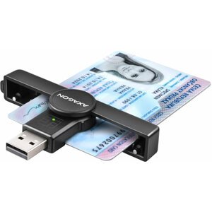 AXAGON CRE-SMP1A, USB-A PocketReader čtečka kontaktních karet Smart card (eObčanka) - CRE-SMP1A