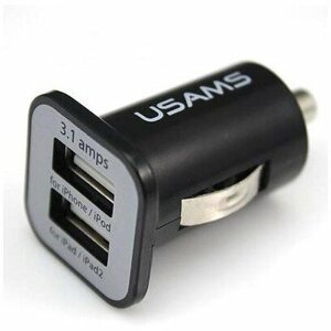 USAMS autonabíječka, 2x USB-A, 2,1A - MCC-B