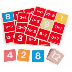 Školní pomůcka Bigjigs - Matematické bingo: Sčítání a odčítání - BJ34021