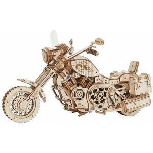 Stavebnice RoboTime - Motorka (cruiser), mechanická, dřevěná - LK504