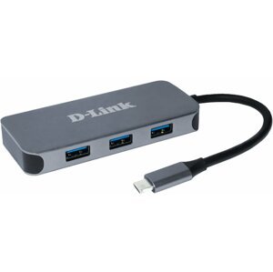 D-Link DUB-2335 6v1, USB-C Hub, 3x USB 3.0, USB-C, LAN 1 Gbps, HDMI 1.4 - DUB-2335