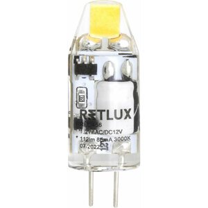 Retlux žárovka RLL 456, LED COB, G4, 1.2W, 12V, teplá bílá - 50005571