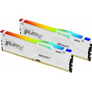 Kingston Fury Beast White RGB 64GB (2x32GB) DDR5 5600 CL36, AMD EXPO - KF556C36BWEAK2-64