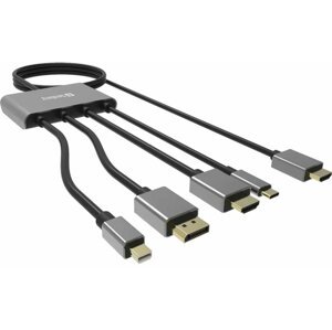 Sandberg adaptér All-in-One HDMI - HDMI / USB-C / Displayport / miniDisplayport - 509-21