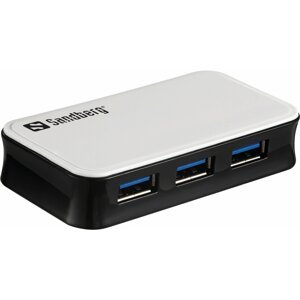 Sandberg USB HUB, 4x USB 3.0, stříbrná - 133-72