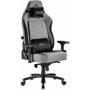 CZC.Gaming Bastion, herní židle, látková, šedá/černá - CZCGX650G