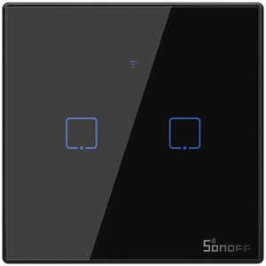 Chytrý vypínač WiFi + RF 433 Sonoff T3 EU TX (2-channel) černá - IM190314019