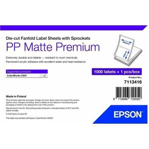 Epson ColorWorks kládaný papír pro pokladní tiskárny, PP Matte Label Premium, 203x152mm, 1000ks - 7113416