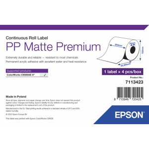 Epson ColorWorks štítky pro tiskárny, PP Matte Label Premium, 210x55m - 7113423