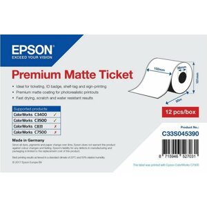 Epson ColorWorks role pro pokladní tiskárny, Premium Matte Ticket, 102mmx50m - C33S045390