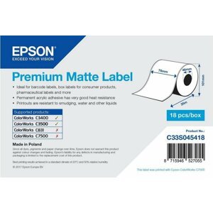 Epson ColorWorks role pro pokladní tiskárny, Premium Matte Label, 76mmx35m - C33S045418