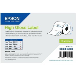 Epson ColorWorks role pro pokladní tiskárny, High Gloss, 102x51mm, 610ks - C33S045539