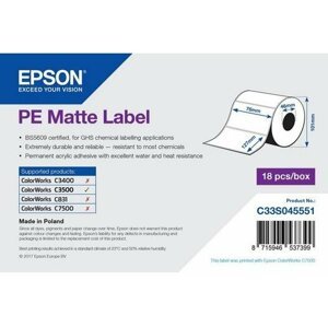 Epson ColorWorks role pro pokladní tiskárny, PE Matte, 76x127mm, 220ks - C33S045551