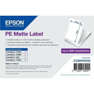 Epson ColorWorks skládaný papír pro pokladní tiskárny, PE Matte, 203x305mm, 500ks - C33S045552