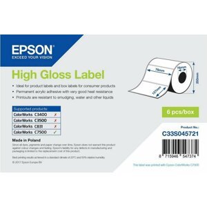 Epson ColorWorks role pro pokladní tiskárny, High Gloss, 76x127mm, 960ks - C33S045721
