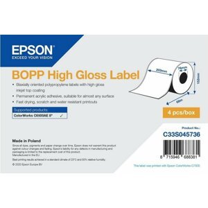 Epson ColorWorks role pro pokladní tiskárny, BOPP HIGH GLOSS, 203mmx68m - C33S045736