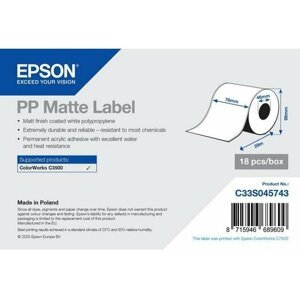 Epson ColorWorks role pro pokladní tiskárny, PP MATTE, 78x29mm, - C33S045743