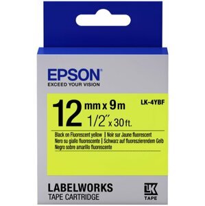 Epson LabelWorks LK-4YBF, páska pro tiskárny etiket, 12mm, 9m, černo-žlutá - C53S654010