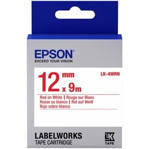 Epson LabelWorks LK-4WRN, páska pro tiskárny etiket, 12mm, 9m, červeno-bílá - C53S654011