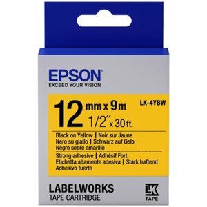 Epson LabelWorks LK-4YBW, páska pro tiskárny etiket, 12mm, 9m, bílo-žlutá - C53S654014