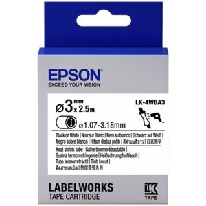 Epson LabelWorks LK-4WBA3, páska pro tiskárny etiket, 3mm, 2,5m, černo-bílá - C53S654903