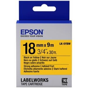 Epson LabelWorks LK-5YBW, páska pro tiskárny etiket, 18mm, 9m, černo-žlutá - C53S655010