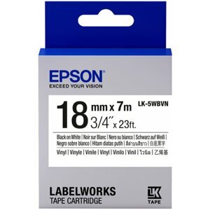 Epson LabelWorks LK-5WBVN, páska pro tiskárny etiket, 12mm, 9m, bílo-černá - C53S655027