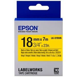 Epson LabelWorks LK-5YBVN, páska pro tiskárny etiket, 18mm, 9m, žluto-černá - C53S655028