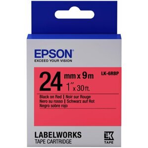 Epson LabelWorks LK-6RBP, páska pro tiskárny etiket, 24mm, 9m, černo-červená - C53S656004