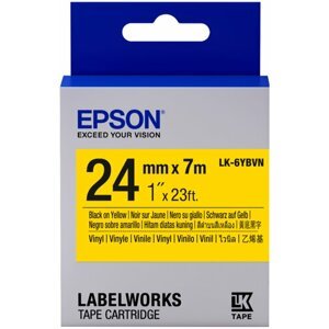 Epson LabelWorks LK-6YBVN, páska pro tiskárny etiket, 24mm, 7m, černo-žlutá - C53S656021