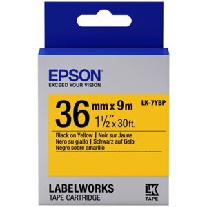 Epson LabelWorks LK-7YBP, páska pro tiskárny etiket, 36mm, 9m, černo-žlutá - C53S657005