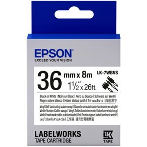Epson LabelWorks LK-7WBVS, štítky pro tiskárny etiket, 36mm, 8m, černo-bílá - C53S657014