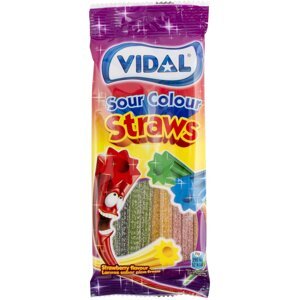 Sour Colour Straws, želé brčka, kyselá, 100g - 1640025